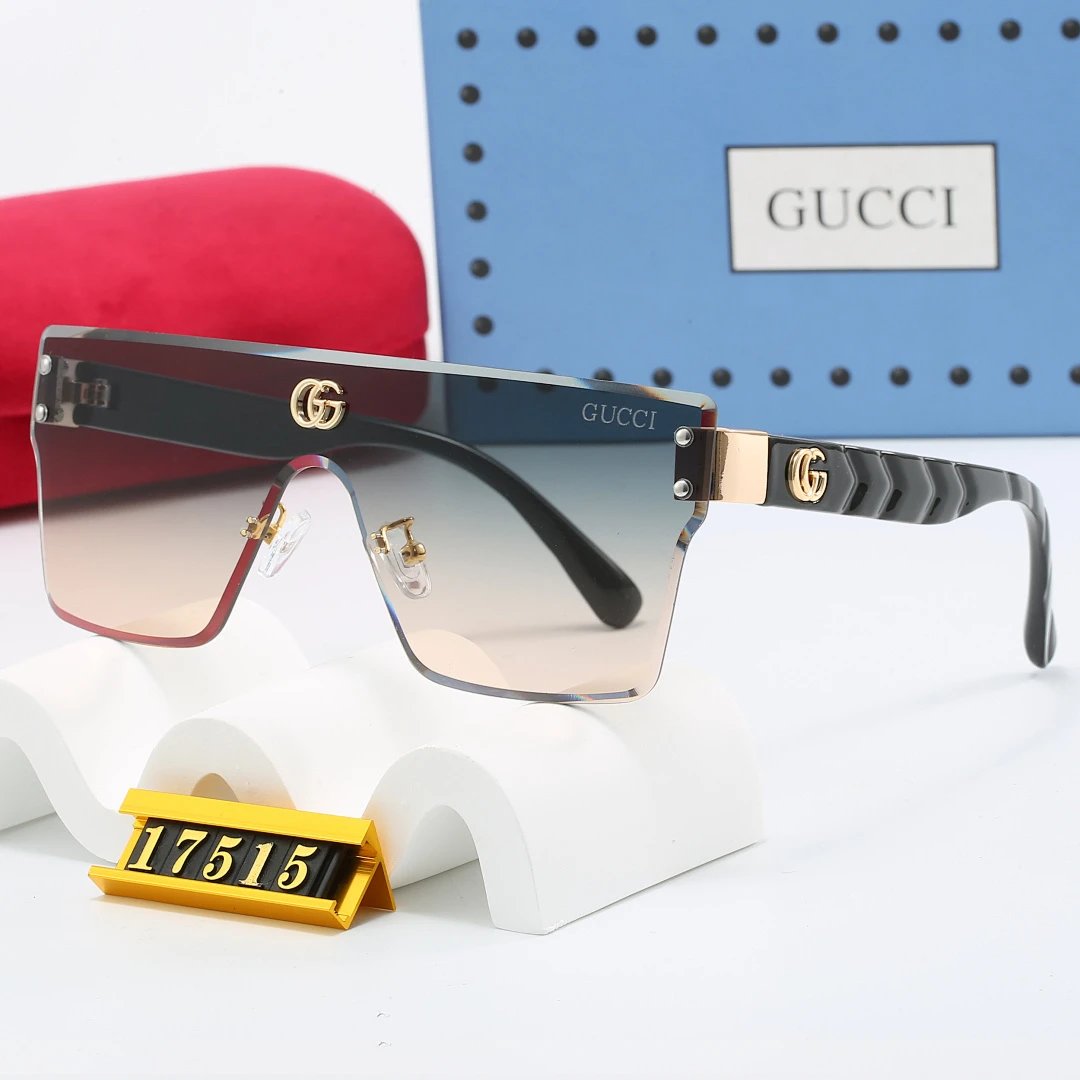 Gucci Brown Tinted Lens Square Sunglasses, Polished Frame Style 20