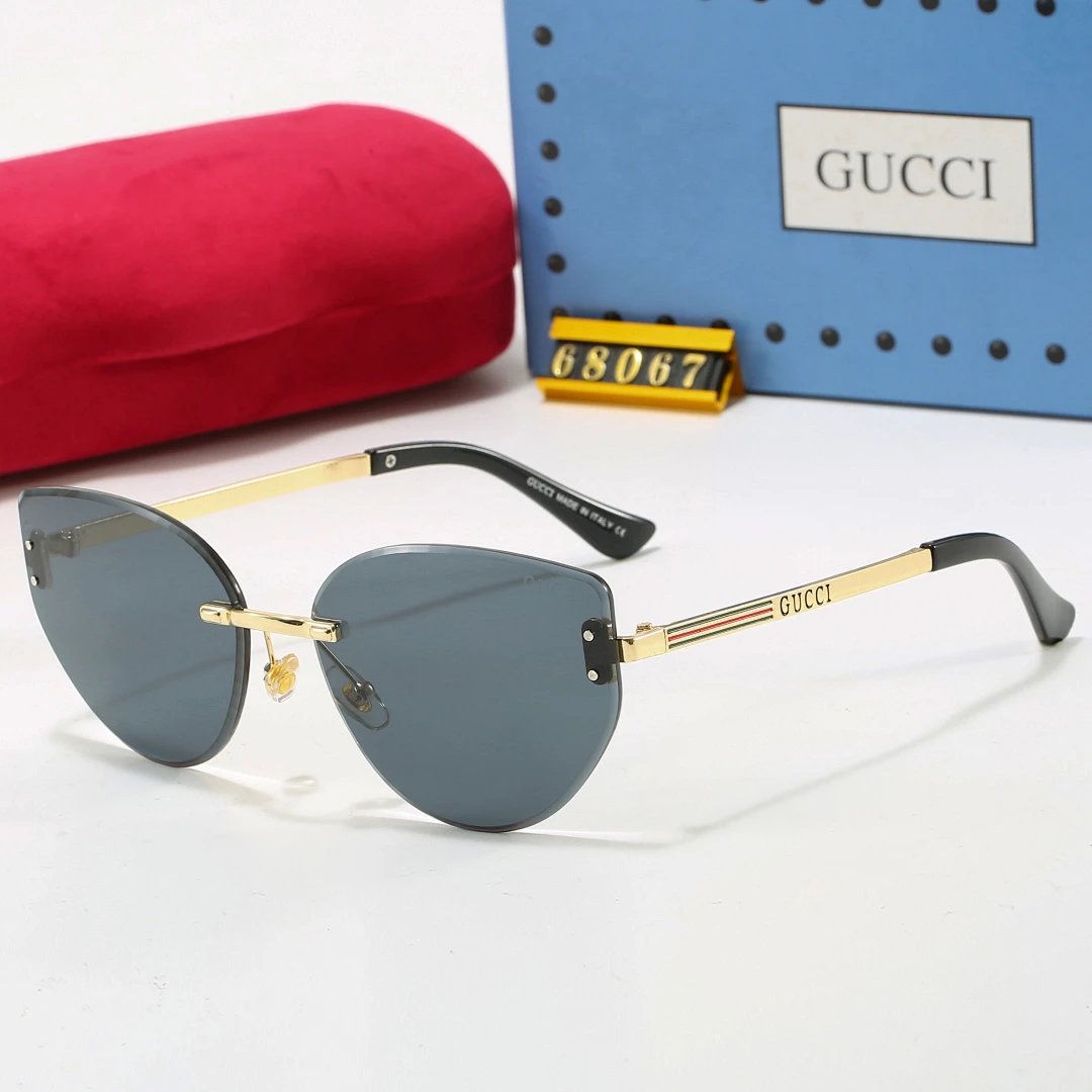 Gucci Brown Tinted Lens Square Sunglasses, Polished Frame Style 29