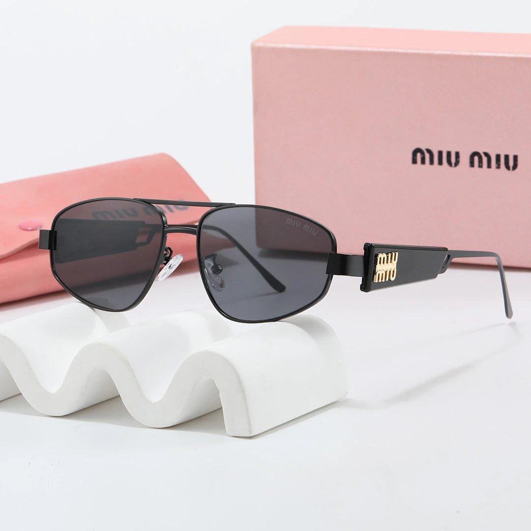 Miu Miu Gray Tinted Lens Square Sunglasses, Polished Frame Style 22