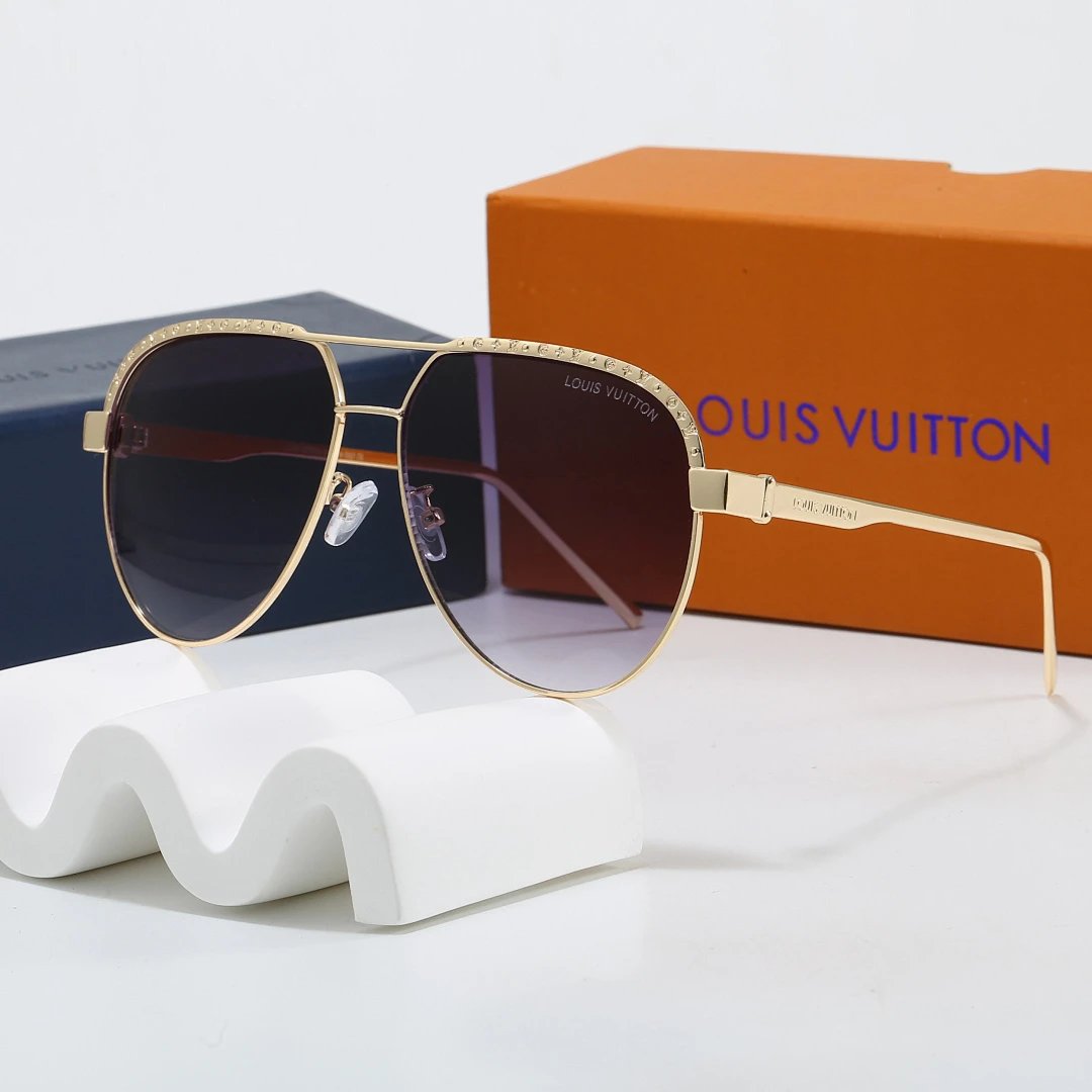 Louis Vuitton Tinted Lens Square Sunglasses, Polished Frame Style 30