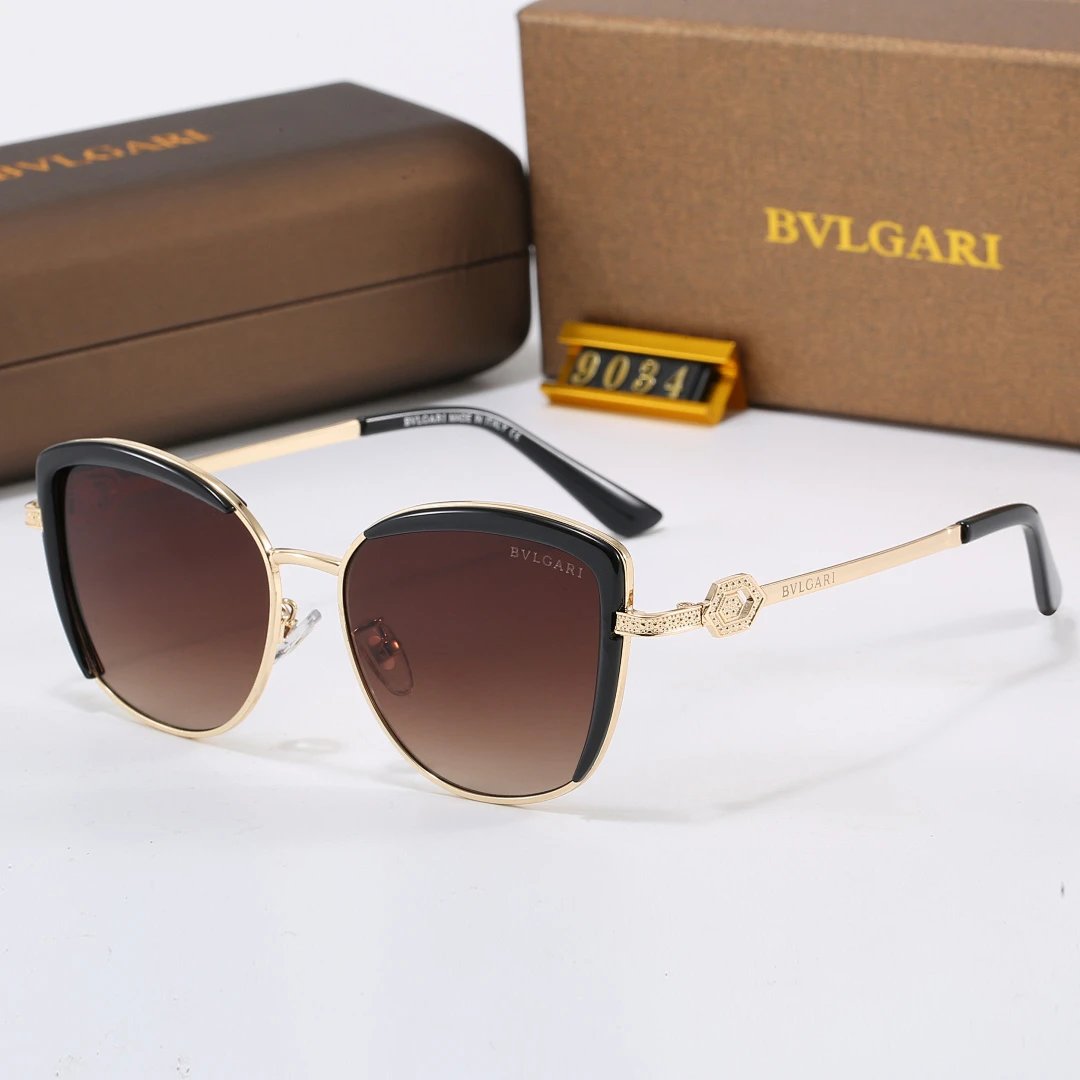 Bvlgari Brown Tinted Lens Square Sunglasses, Polished Frame Style 21