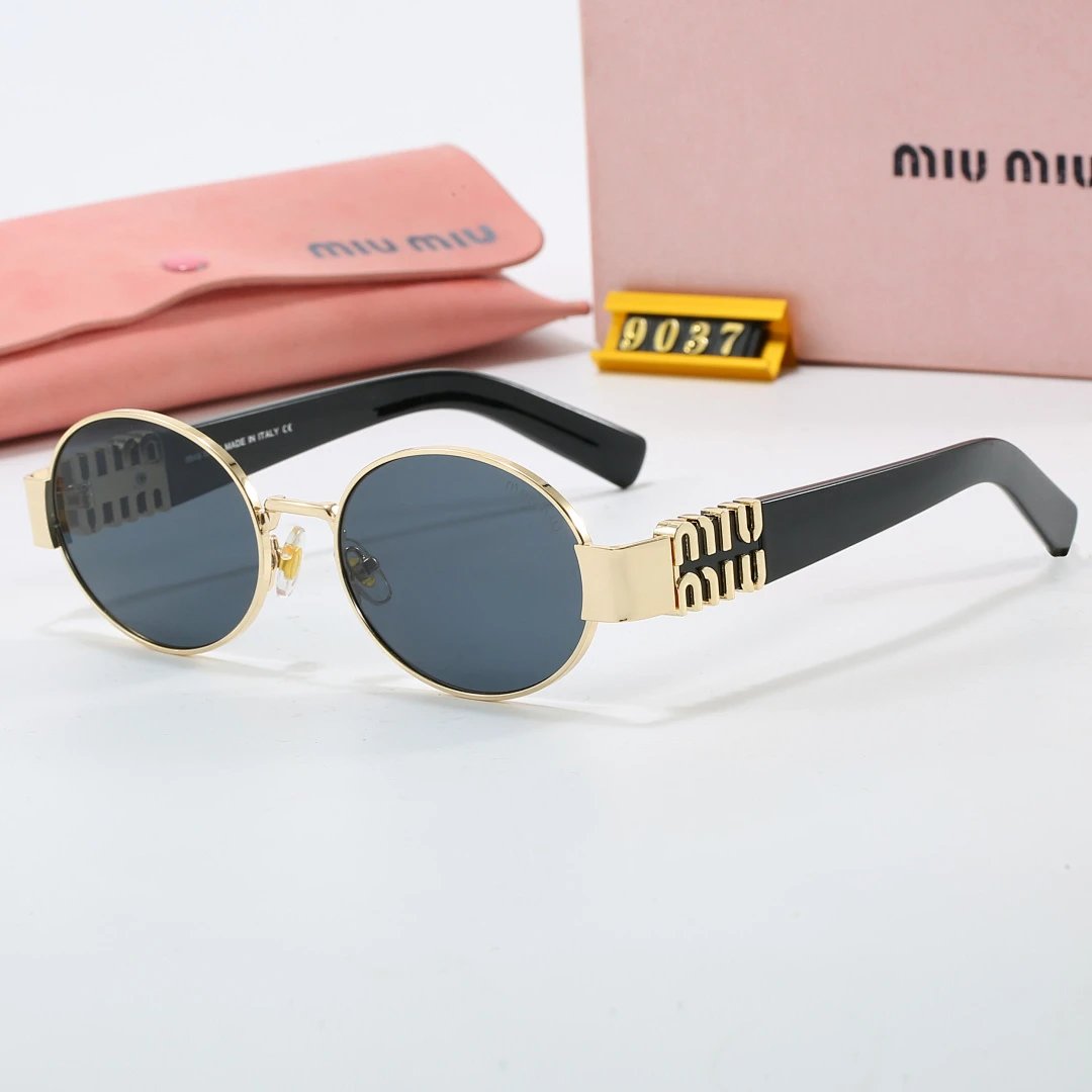 Miu Miu Black Tinted Lens Square Sunglasses, Polished Frame Style 01
