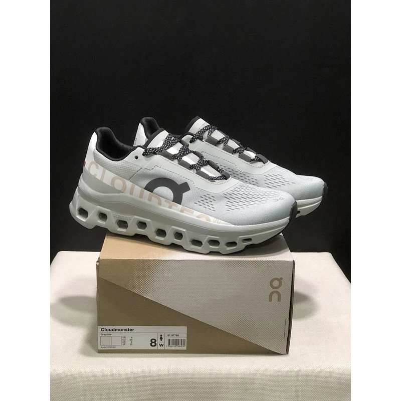 On Cloudmonster 1 Men's Cushioned Everyday Shoe Black Gray - Style 09