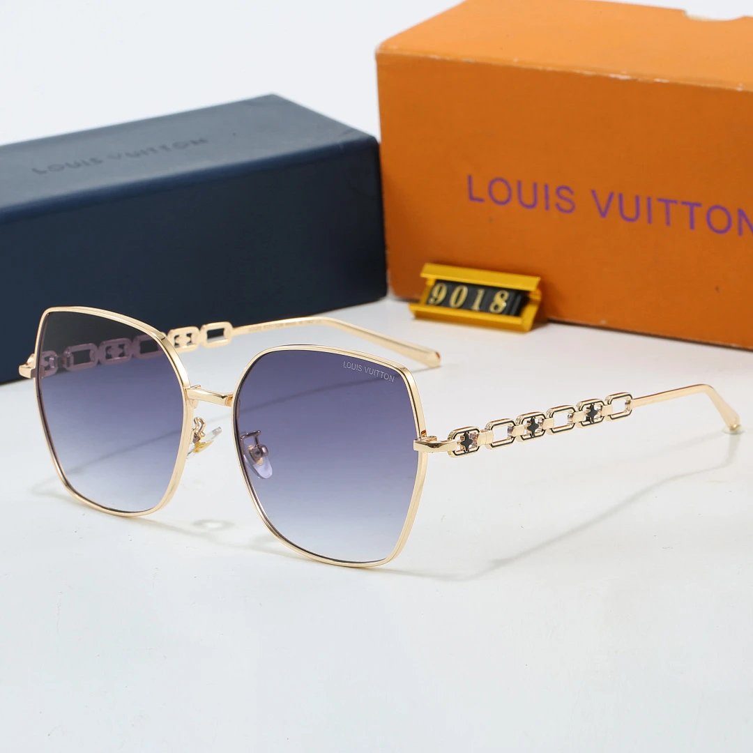 Louis Vuitton Brown Tinted Lens Square Sunglasses, Polished Frame Style 06