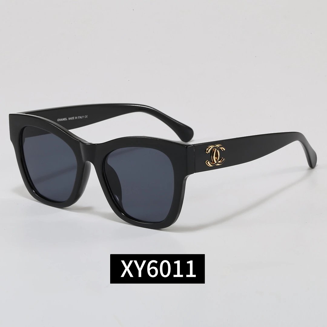 Chanel Black Tinted Lens Square Sunglasses, Polished Frame Style 26