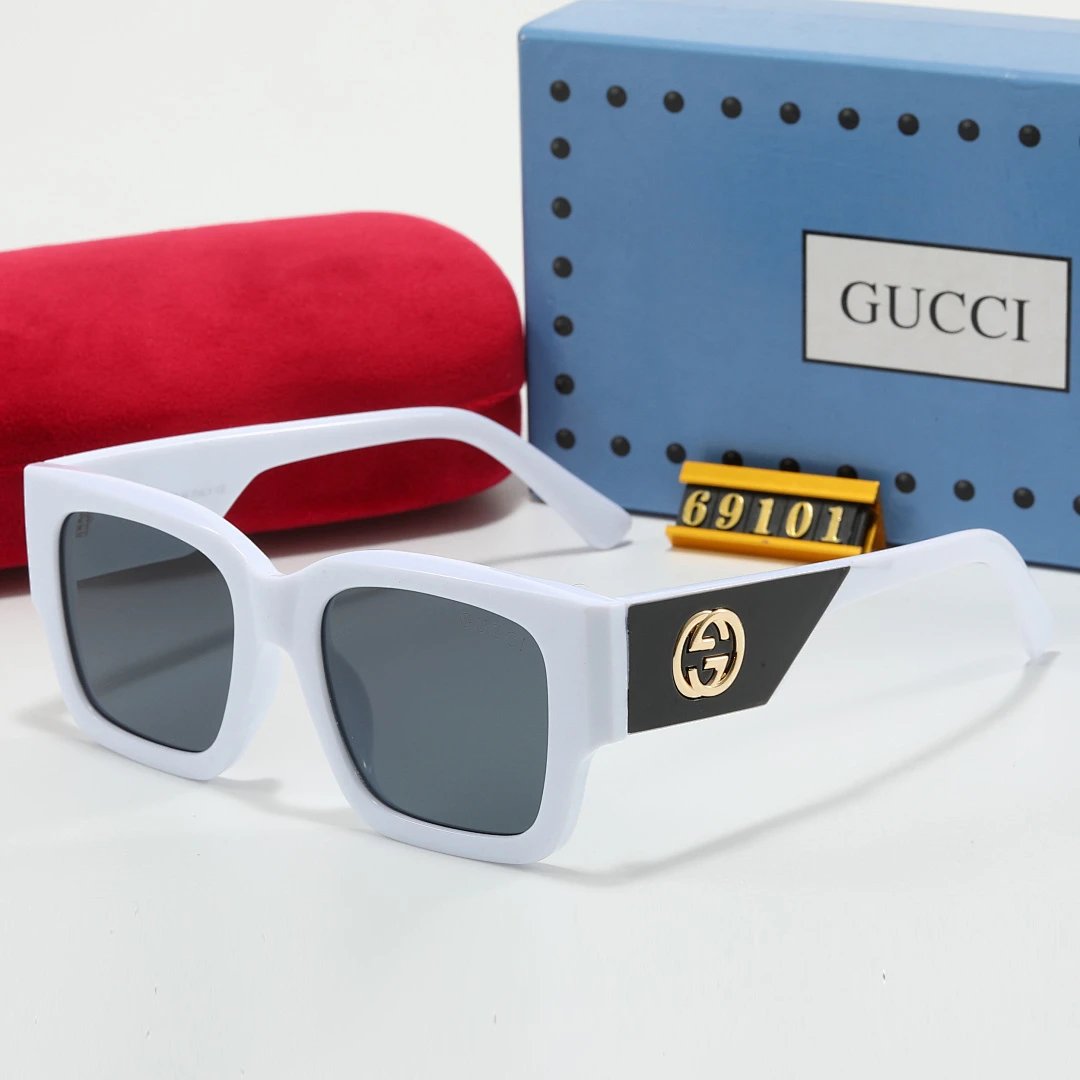 Gucci Tinted Lens Designer Sunglasses, Polished Frame Style 03