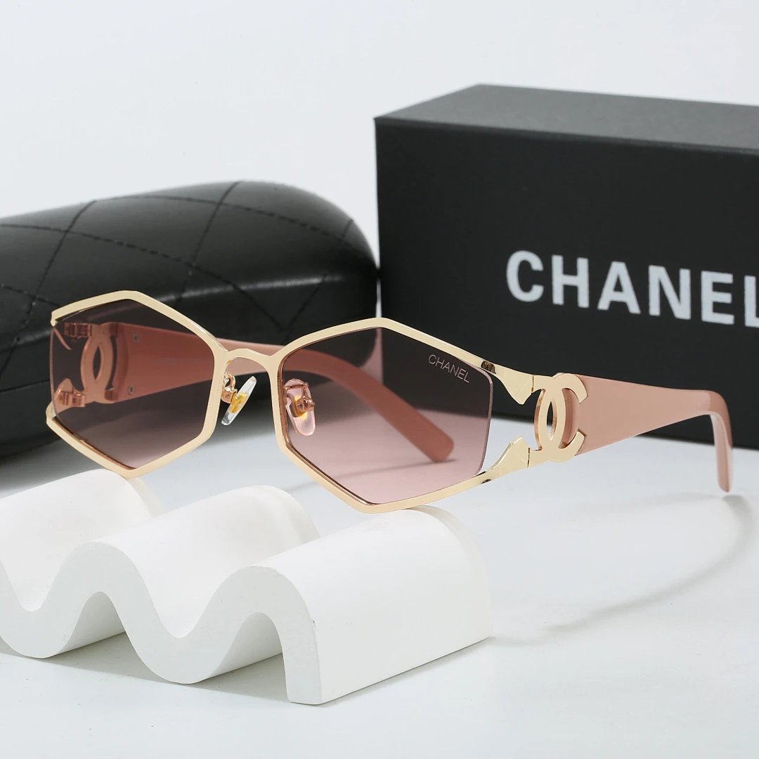 Chanel Black Tinted Lens Square Sunglasses, Polished Frame Style 03