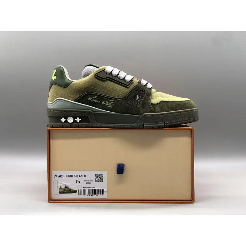Trainer Low Top Sneakers low-top Green Yellow - Style 17