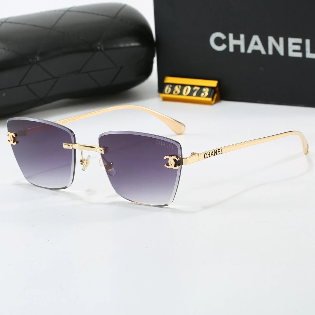 Chanel Black Tinted Lens Square Sunglasses, Polished Frame Style 16