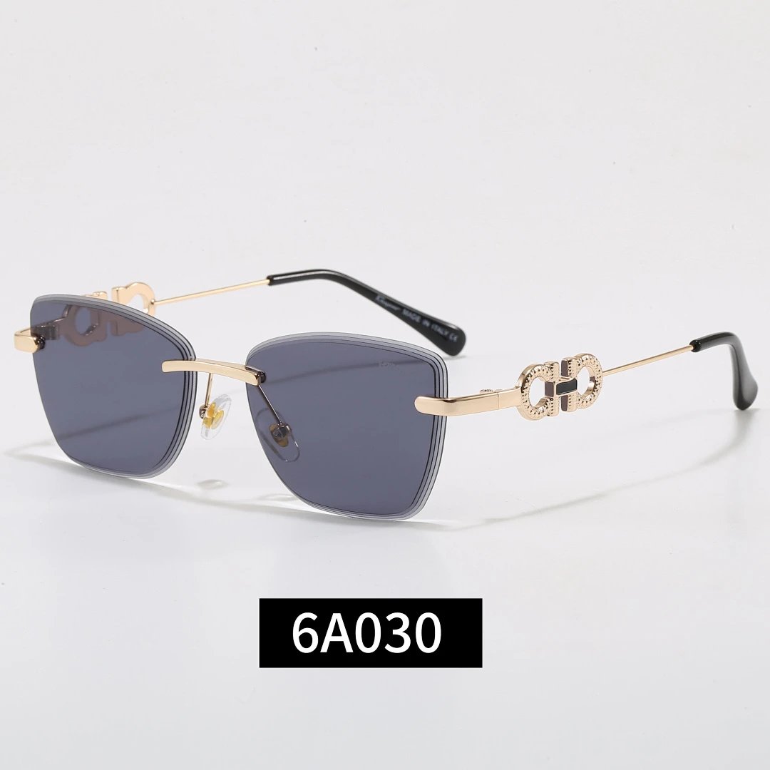 Ferragamo Tinted Lens Square Sunglasses, Polished Frame Style 06