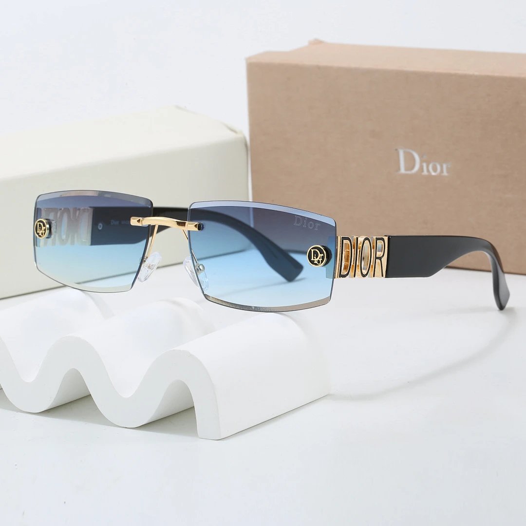 Dior Gray Tinted Lens Square Sunglasses, Polished Frame Style 27