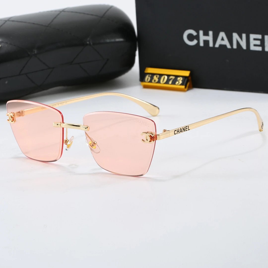 Chanel Black Tinted Lens Square Sunglasses, Polished Frame Style 13