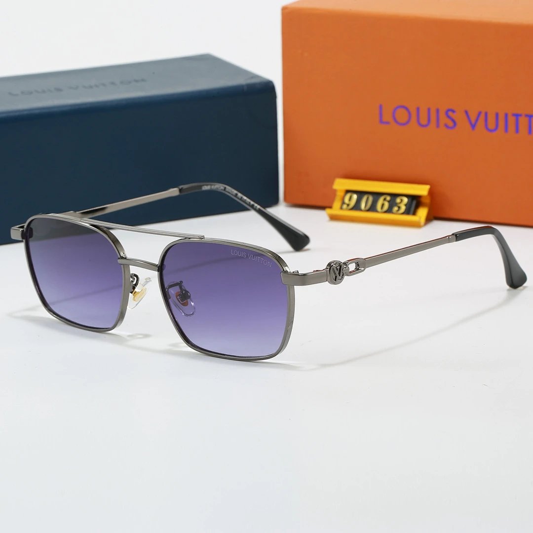 Louis Vuitton Tinted Lens Square Sunglasses, Polished Frame Style 02