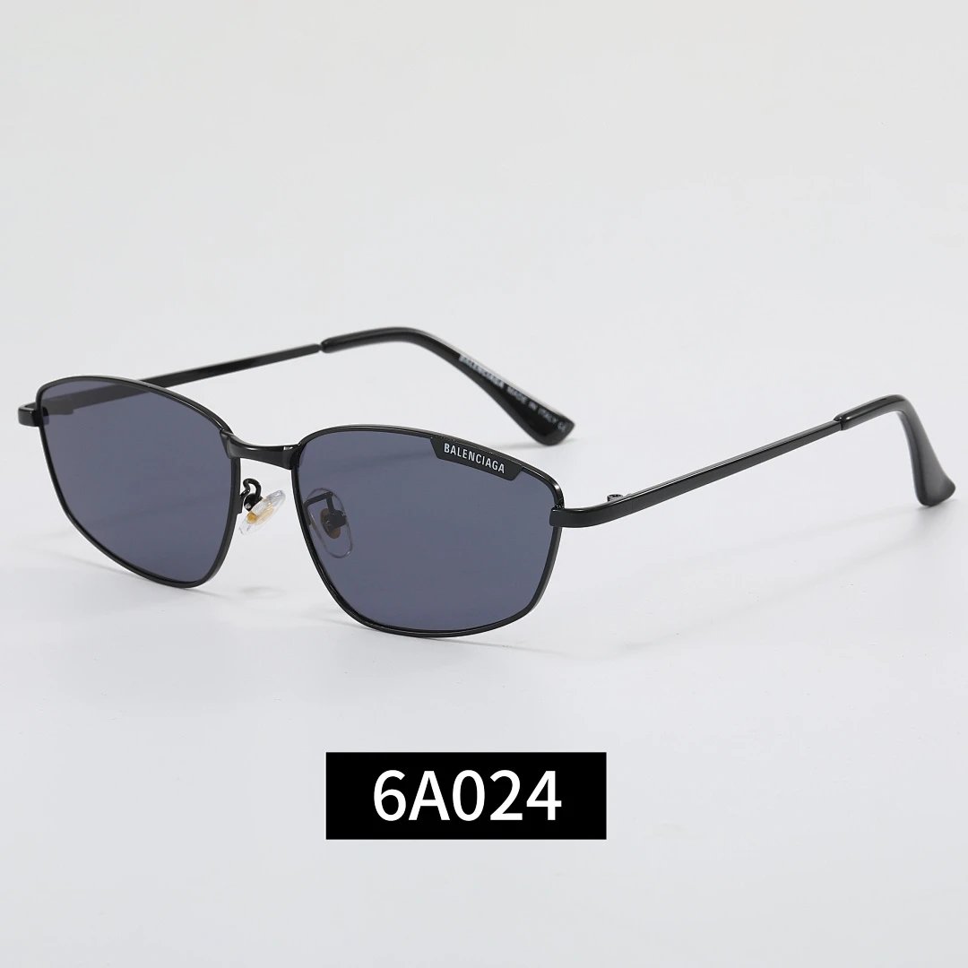 Balenciaga Black Tinted Lens Square Sunglasses, Polished Frame Style 28