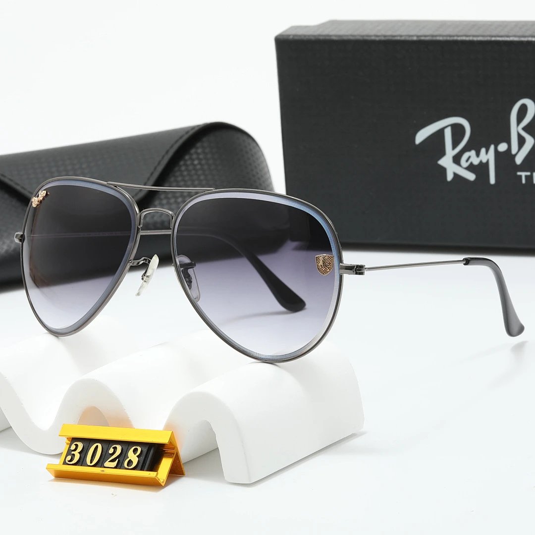 Ray-Ban Black Tinted Lens Metal Frame Sunglasses, Classic Style 05