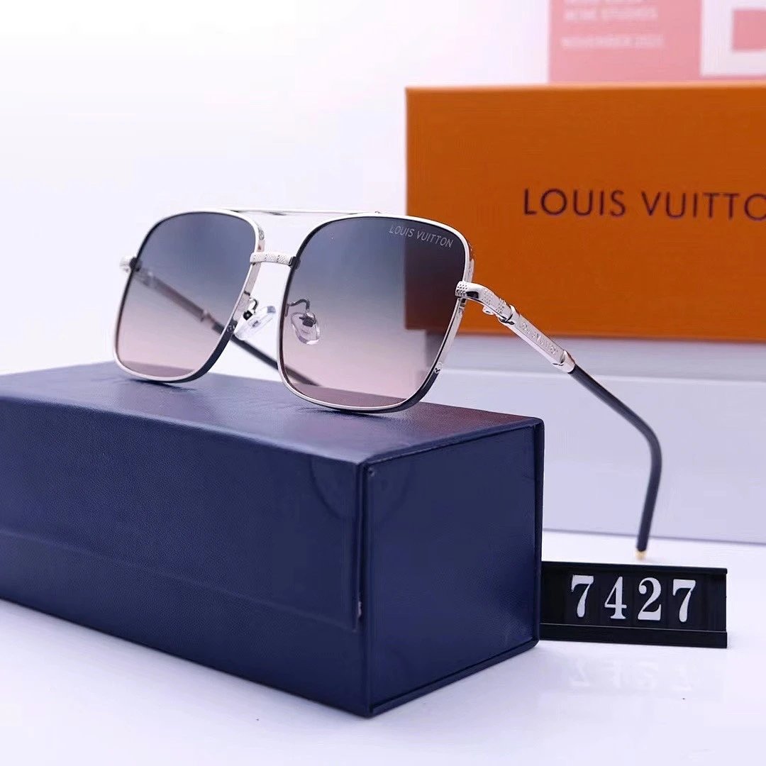 Louis Vuitton Tinted Lens Square Sunglasses, Polished Frame Style 32