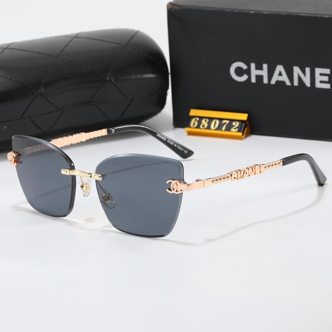 Chanel Black Tinted Lens Square Sunglasses, Polished Frame Style 31
