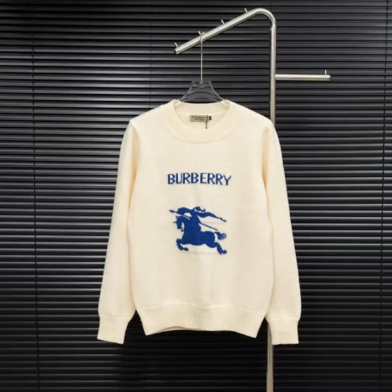 BUR Inlaid Knitted Round Neck Men's and Women's Wool and Cashmere Sweater BBL