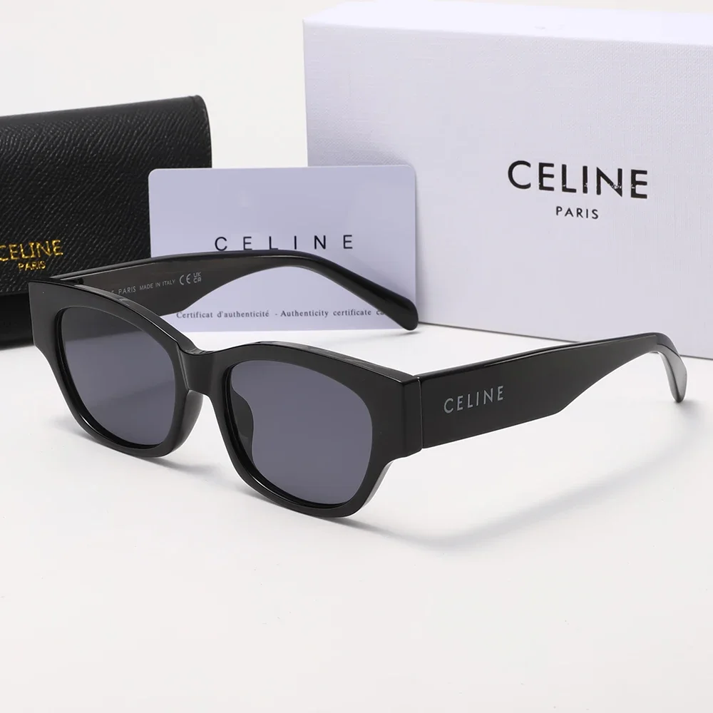 CELINE Black Thick-Frame Cat-Eye Sunglasses