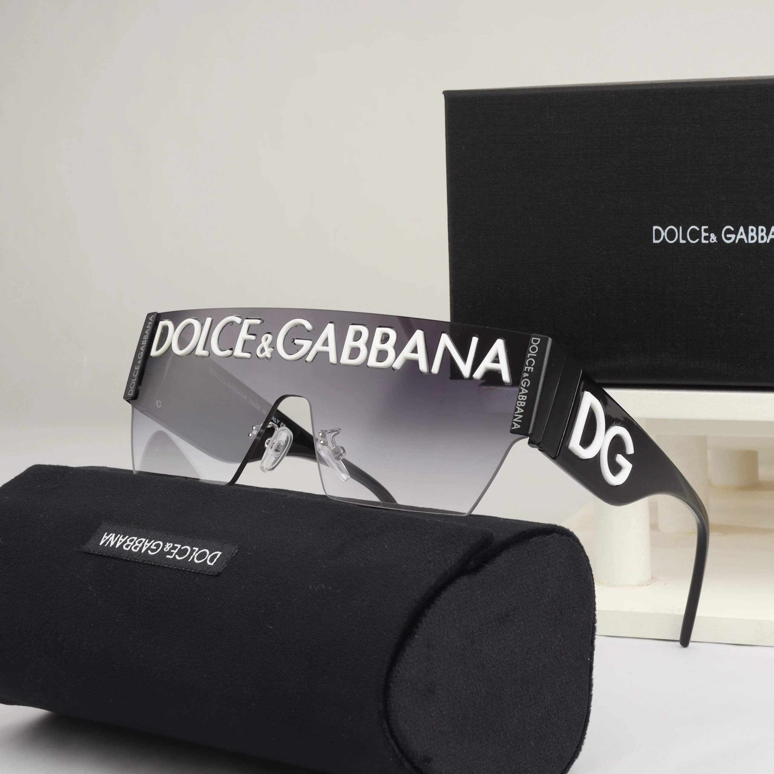 DOLCE&GABBANA Integrated Lettering-Style Sunglasses - rep okulary