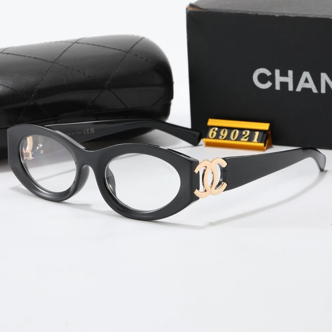 CHANEL Vintage Oval Cat-Eye Non-Prescription Glasses - rep Chanel
