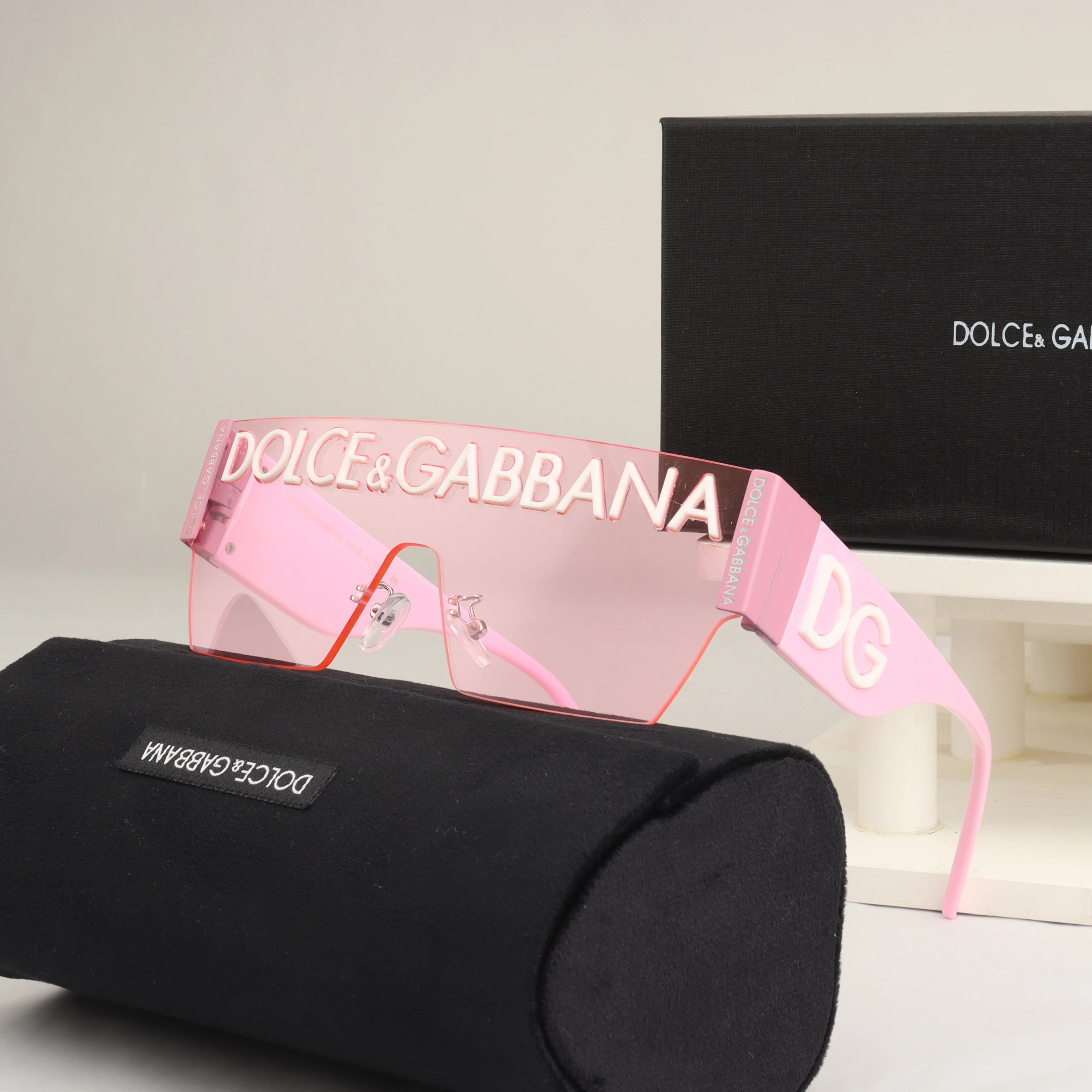 DOLCE&GABBANA Integrated Lettering-Style Sunglasses - rep okulary
