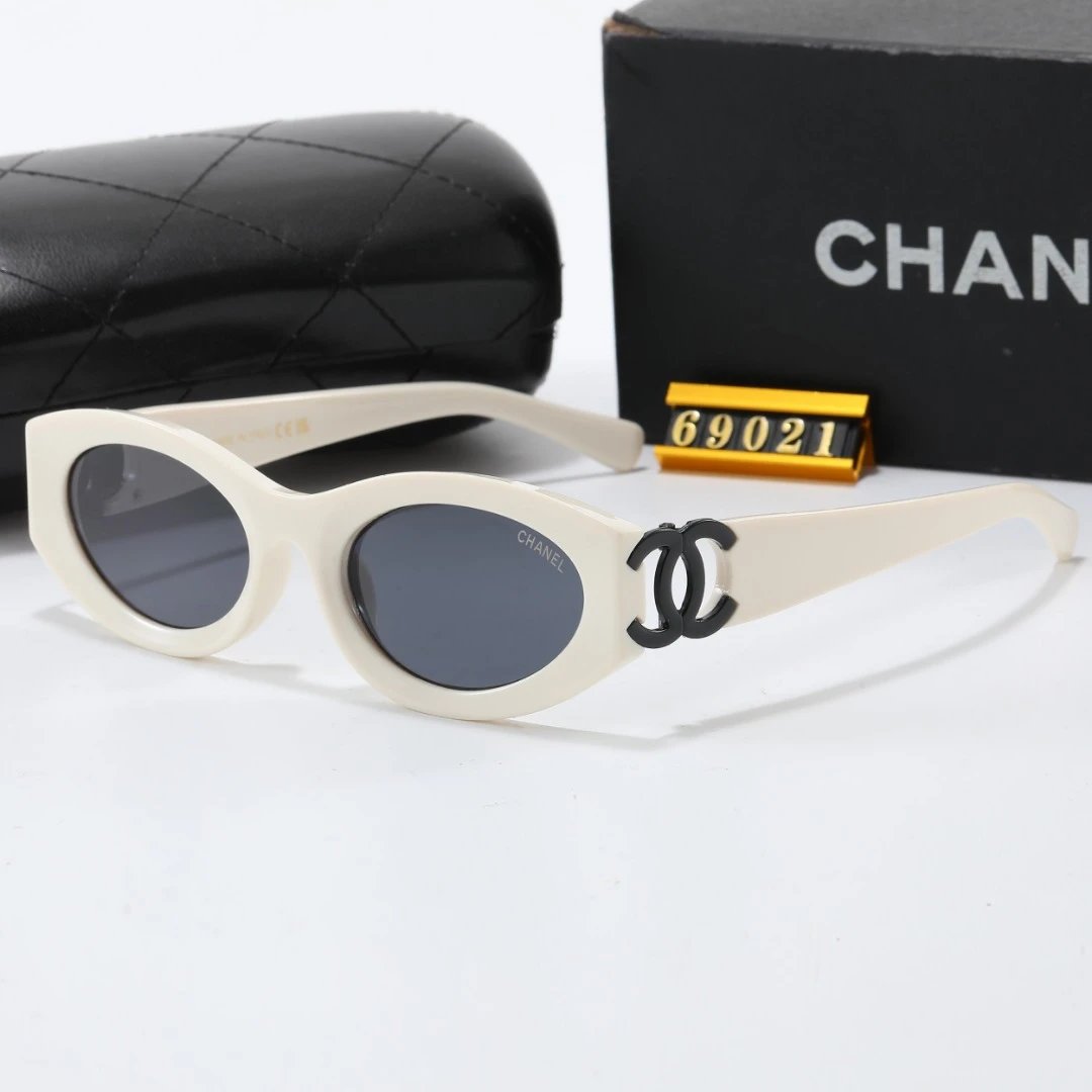 CHANEL Vintage Oval Cat-Eye Non-Prescription Glasses - rep Chanel