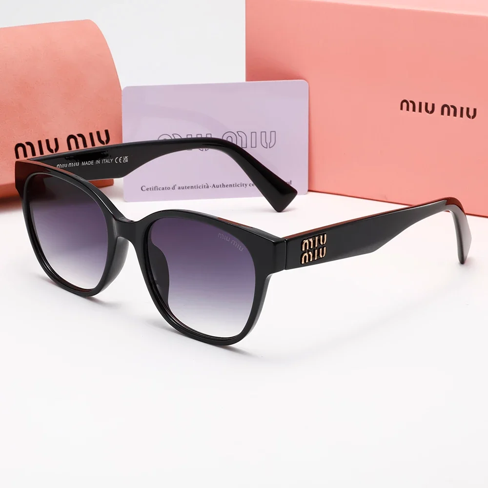 Miu Miu Black-Framed Round Blue-Light Glasses