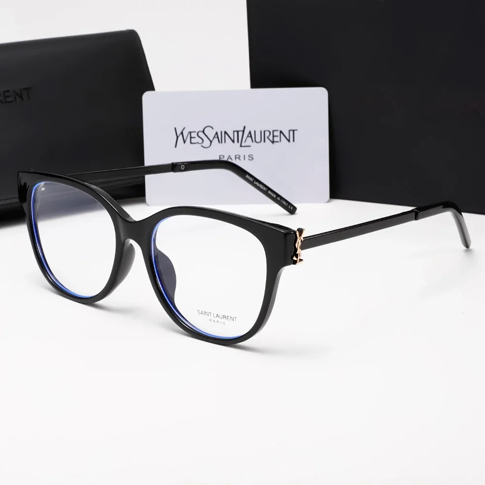 YSL Saint Laurent Classic Y-Logo Cat-Eye Non-Prescription Glasses