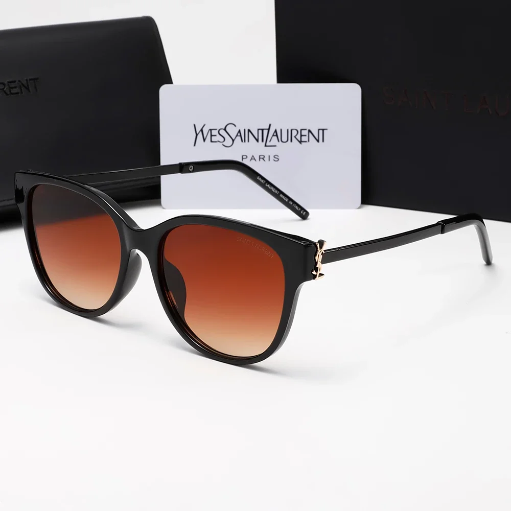 YSL Yves Saint Laurent Y-Logo Gradient Tea-Tinted Cat-Eye Sunglasses