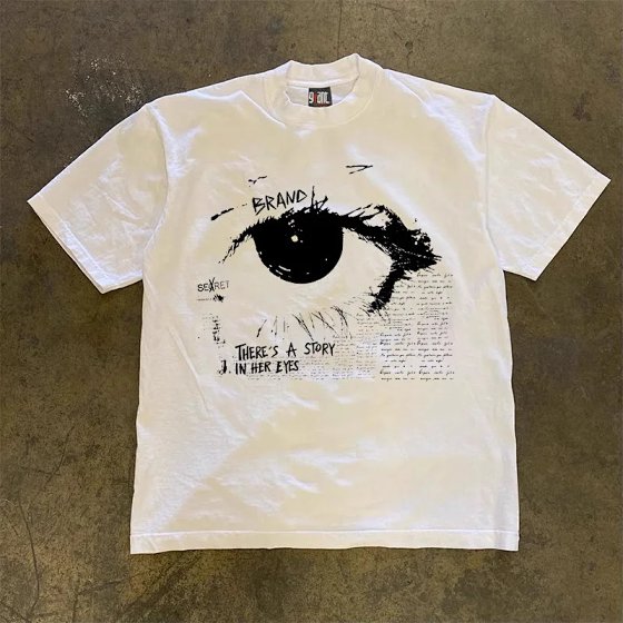 90s90s90s Heavy Duty Impermeable 2025 Spring/Summer New Collection One Eye High Street Men's and Women's Short Sleeve T-shirt Top