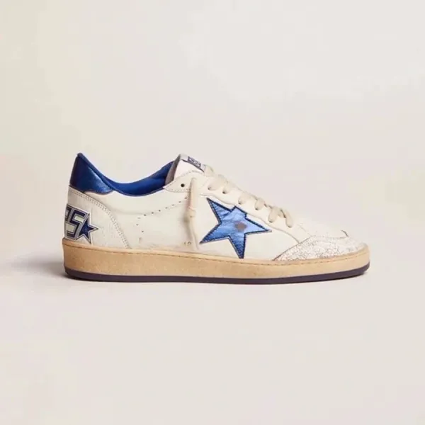 Golden Goose Deluxe Brand Super-Star Glitter Blue Star Sneakers - 1