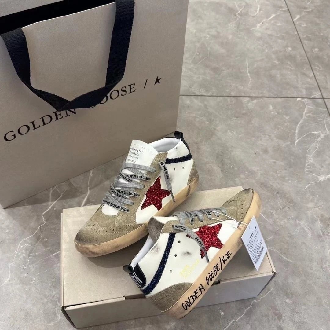 Golden Goose Ball Star White Sketch-Style Sneakers - 6