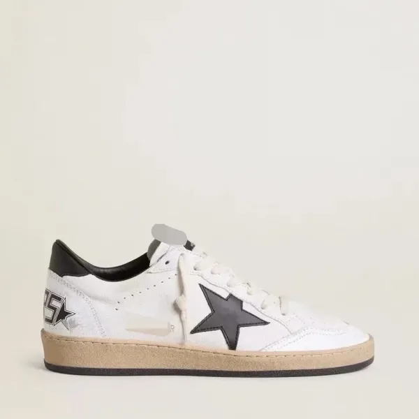 Golden Goose Deluxe Brand Ball Star White Black Star Sneakers - 1