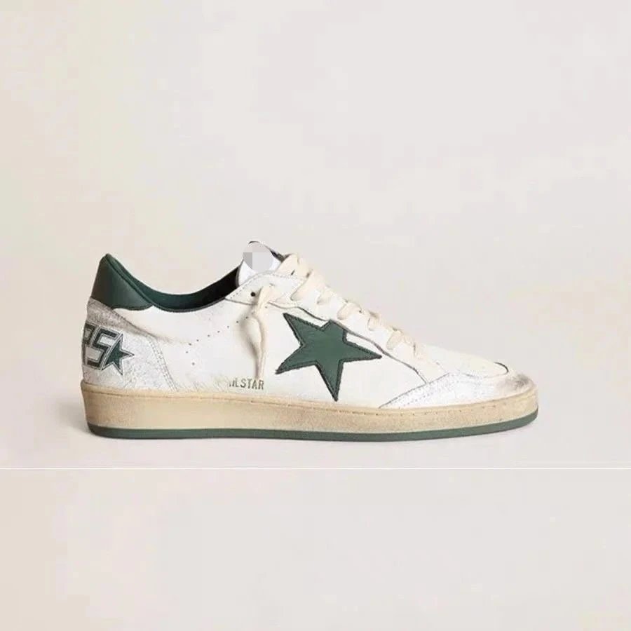 Golden Goose Ball Star White Sketch-Style Sneakers - 8