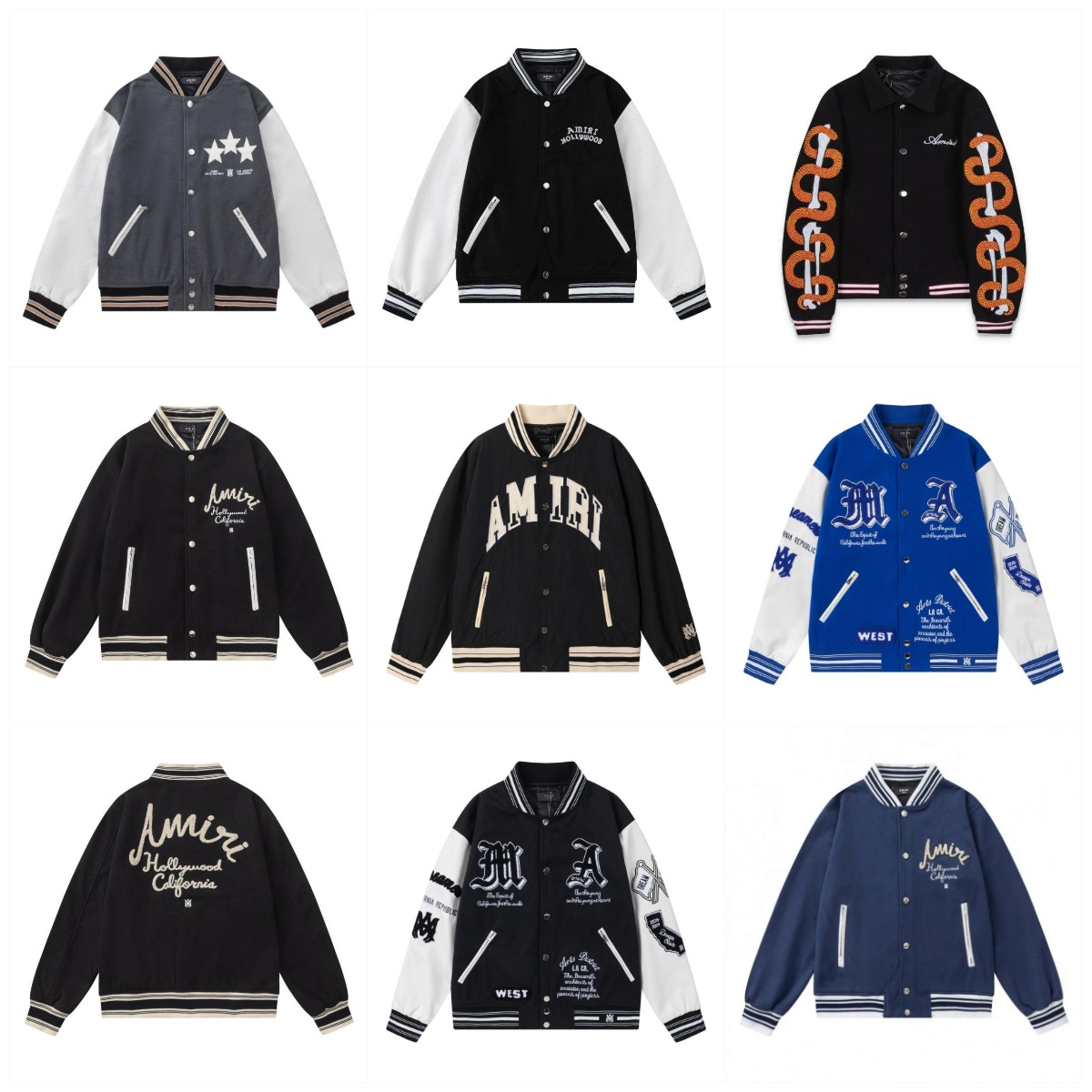 Amiri Varsity Jackets [40 styl
