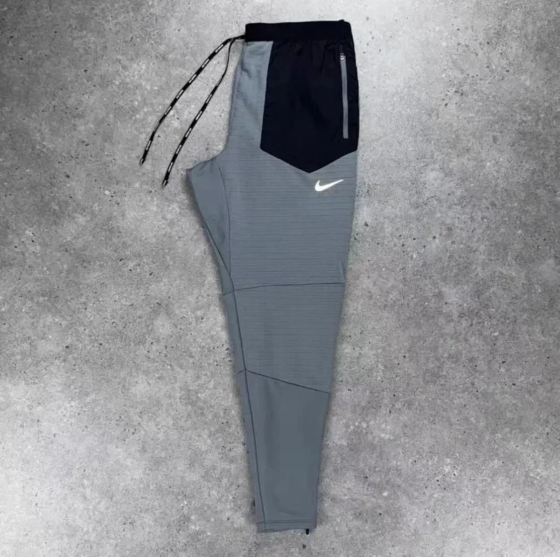 Nike Running Pants Knit Grey Black