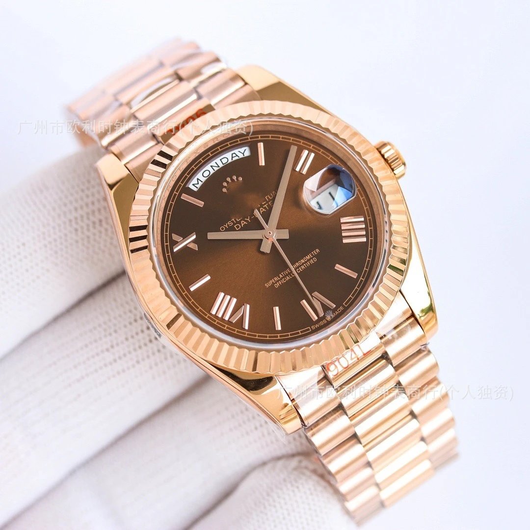 Rolex Day-Date 40 Green Roman Dial Presidential Watch