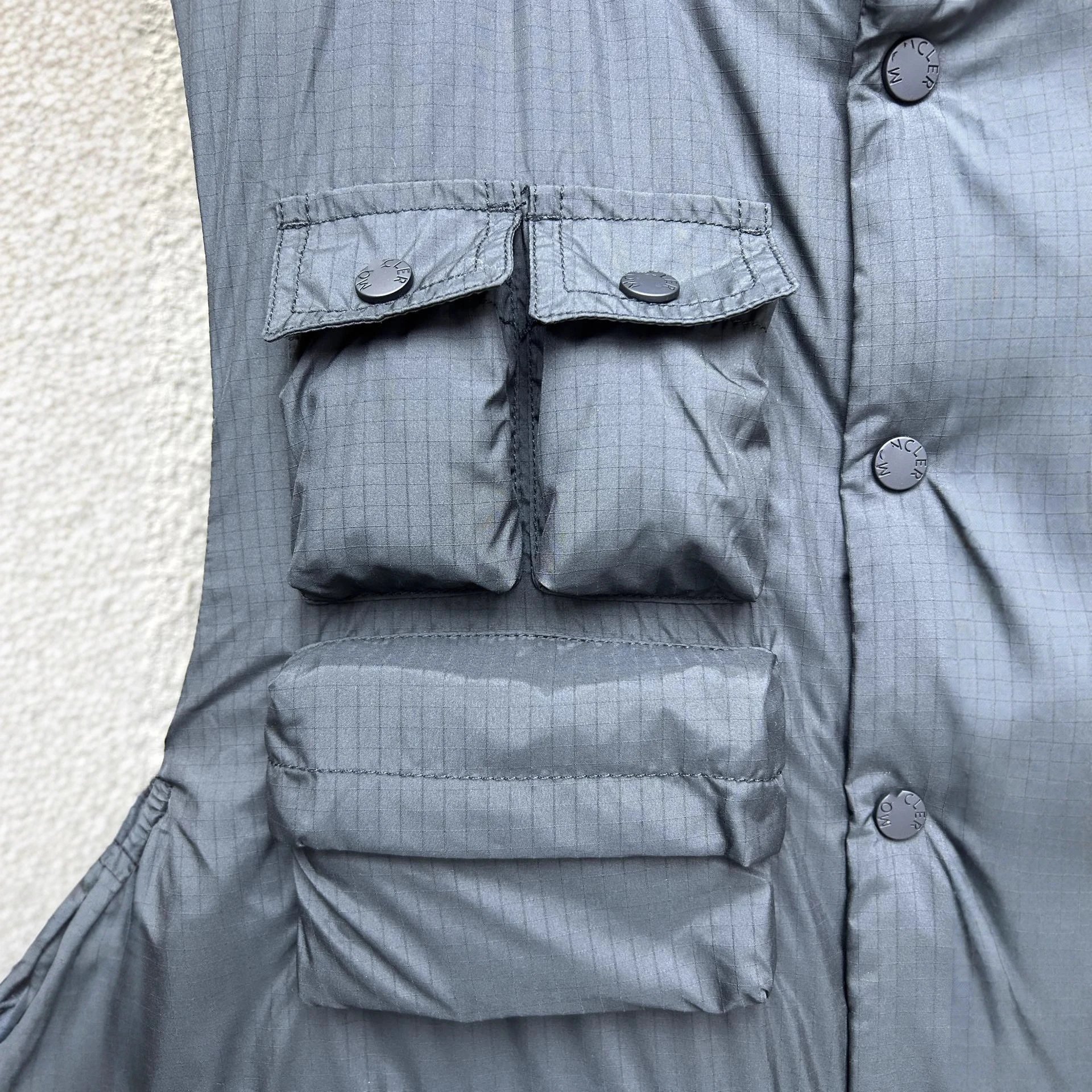 Moncler Genius Puffer Vest Charcoal Tactical Style