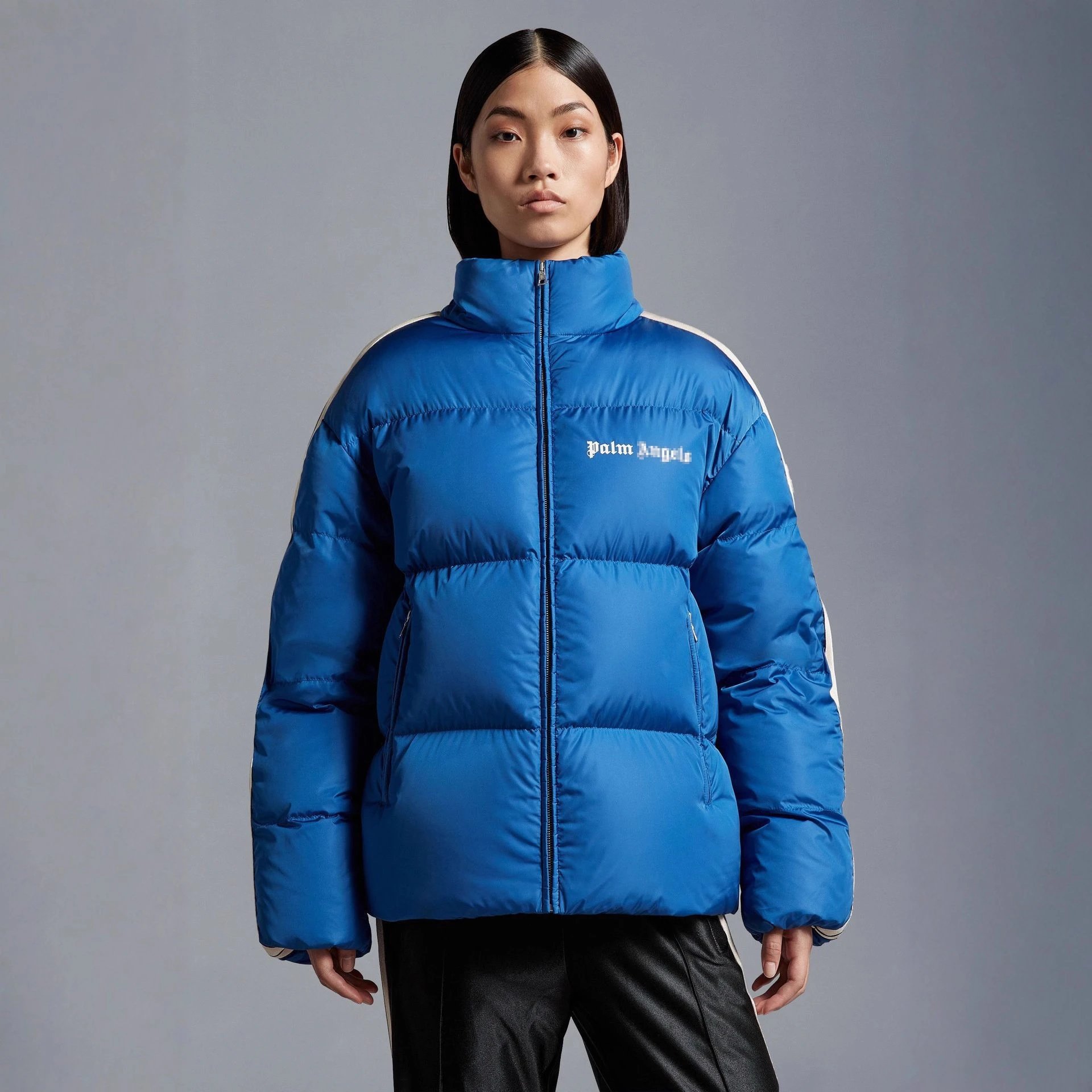 Palm Angels Puffer Jacket Royal Blue Sporty