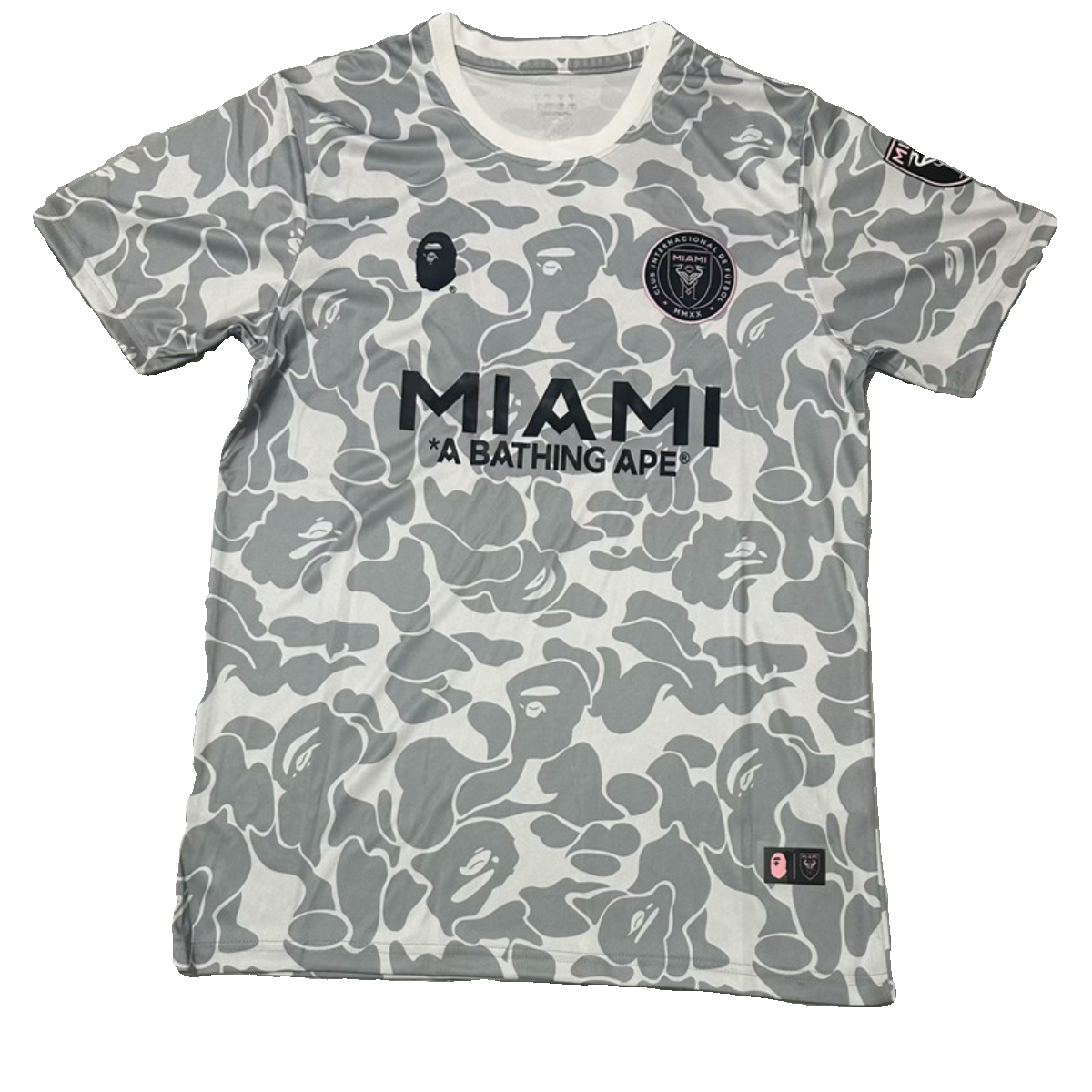 A Bathing Ape Miami Navy Camo Football Jersey