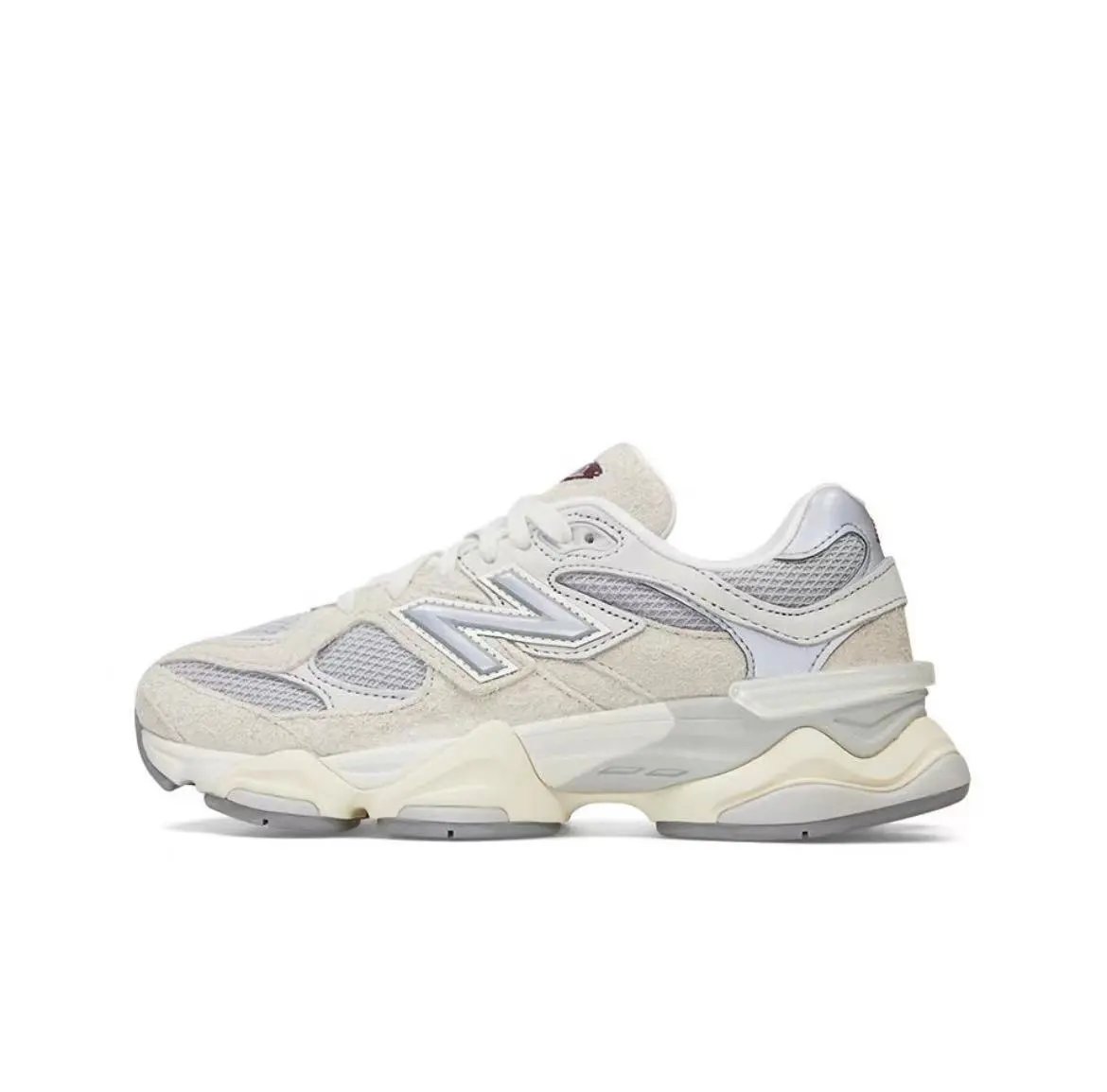 New Balance 9060 Beige Pink Green Chunky Sneakers