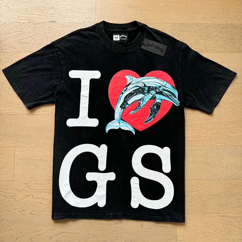 Godspeed Graphic Print Black Vintage Rock T-Shirt
