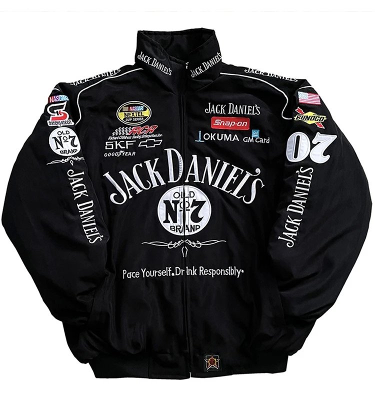 Racing Team Jacket Red Black Blue Green Multicolor Motorsport Style
