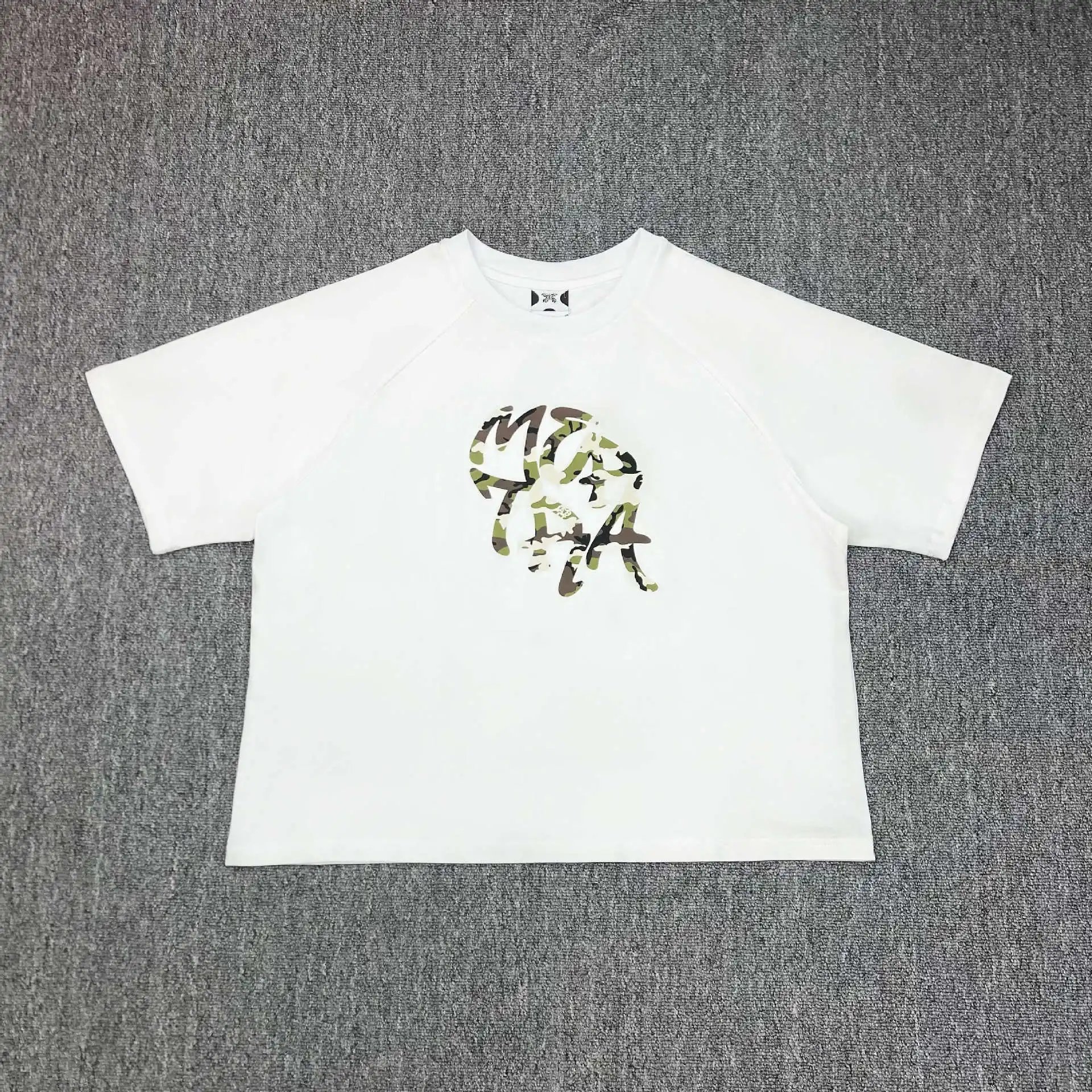 Black Graphic Print Raglan Sleeve Oversized T-Shirt