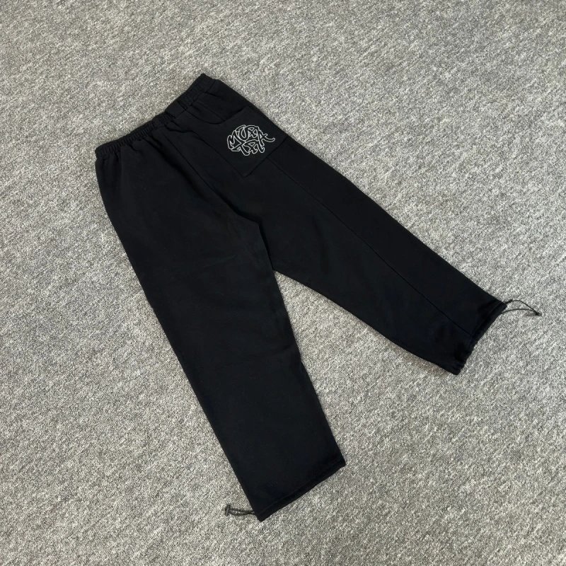Embroidered Letter Logo Plus Velvet Cuff Sweatpants photo 5