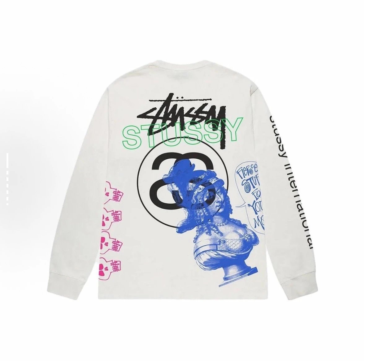 Stussy Classic Black Graphic Long Sleeve Tee