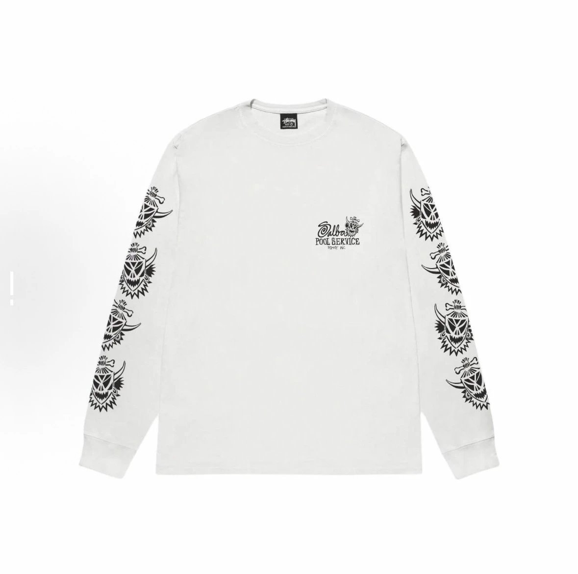 Stussy Classic Black Graphic Long Sleeve Tee