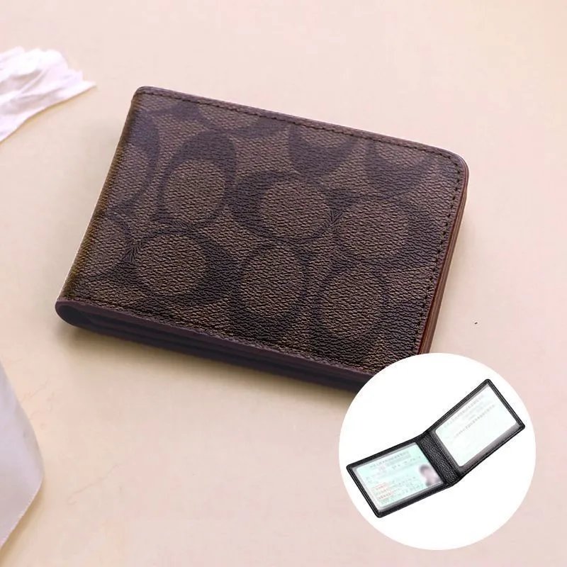 Coach Signature Beige Monogram Bifold Wallet