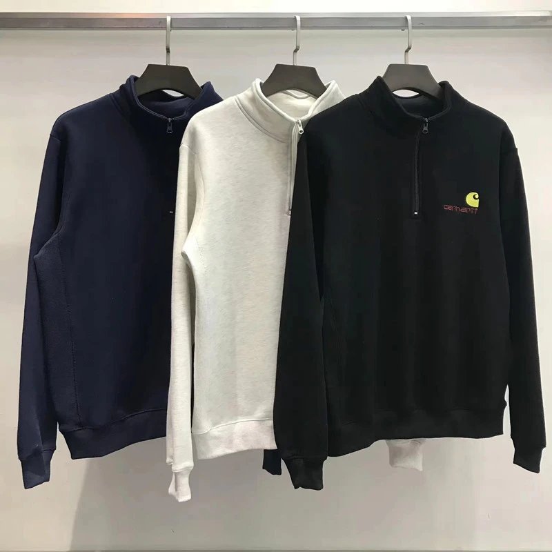 Carhartt WIP Quarter Zip Pullover Black White Navy Casual Sweatshirt